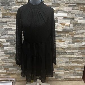 Trixxi Black Long Sleeve Dress